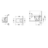 Duravit Me by Starck Унитаз напольный, пристенный вариант, цвет: белый 2169592000