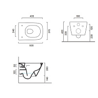 Catalano Green Унитаз подвесной безободковый 37x50 см, смыв торнадо, Cataglaze, цвет: белый глянц. 0411500001