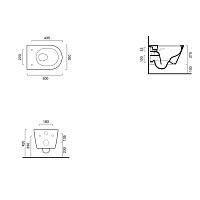 Catalano Zero Унитаз подвесной безободковый 35x50 см, смыв торнадо, Cataglaze, цвет: белый глянцевый 0111500001
