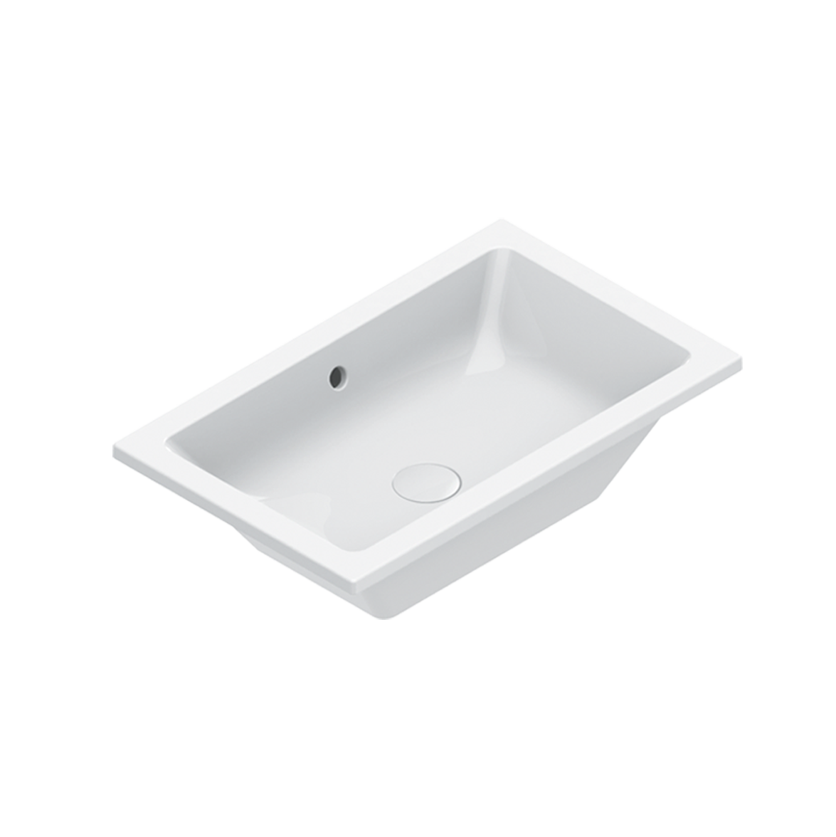 Catalano Zero Раковина встраиваемая снизу 60x37 см, с переливом, покр. Cataglaze, цвет: белый глянц. 0124610001