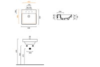 Catalano Comfort Раковина подвесная 50x50x17h см, с переливом, покр. Cataglaze, цвет: белый глянц. 0120500001