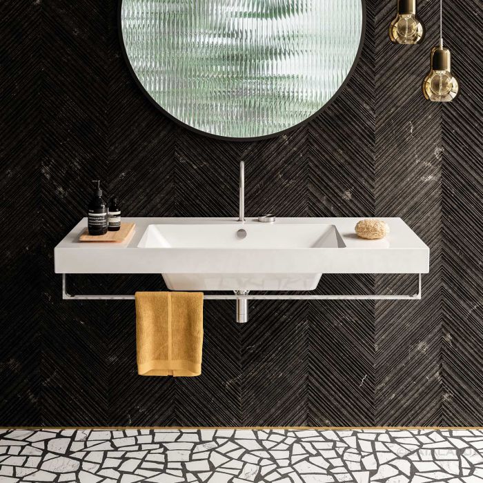 Catalano Zero Раковина подвесная 125x50x17h см, с переливом, покр. Cataglaze, цвет: белый глянц. 0121260001