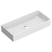 Catalano Zero Раковина чаша 75x35x13h см, без перелива, покрытие Cataglaze, цвет: белый глянцевый 0222750001