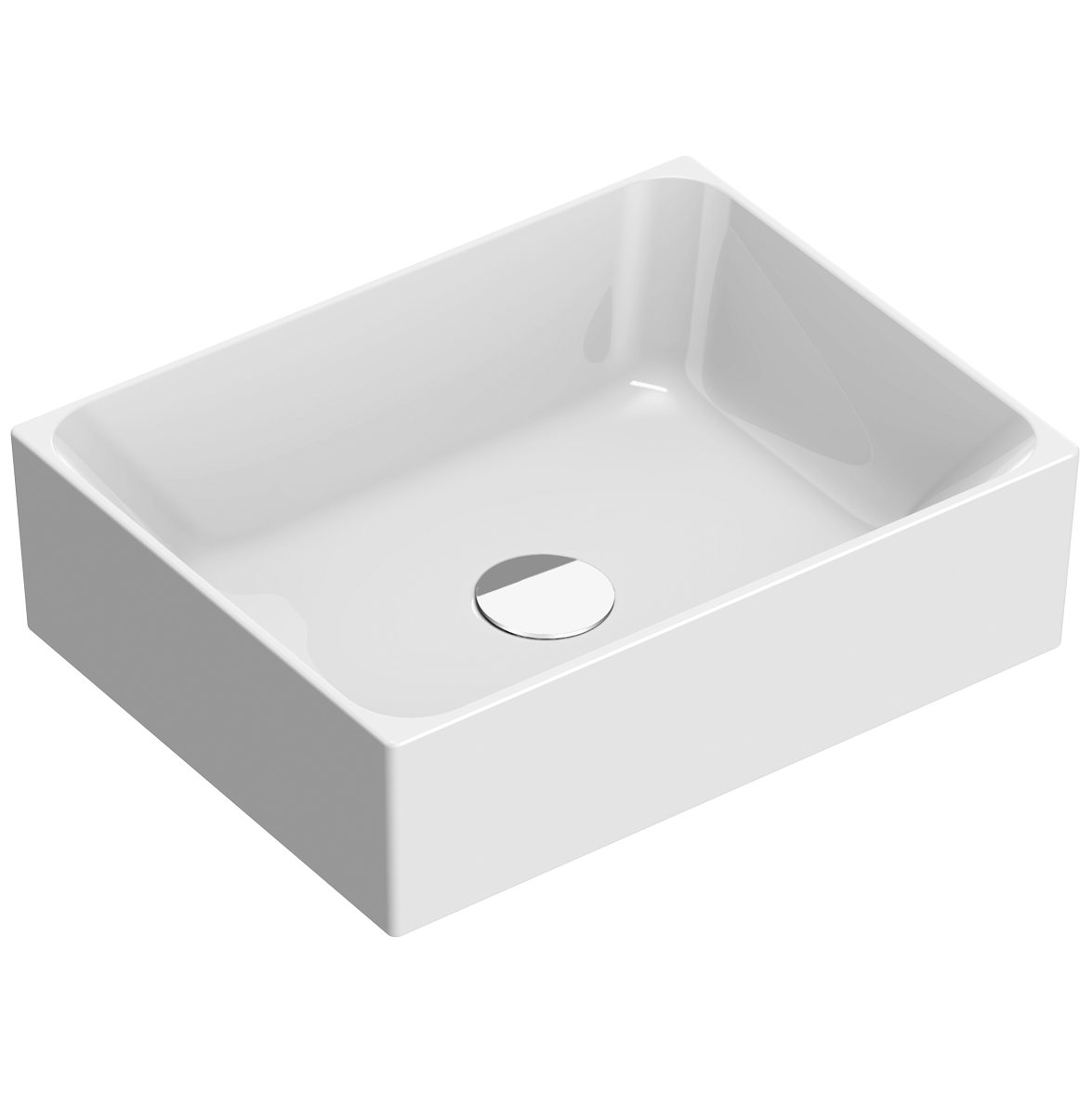 Catalano Zero Раковина чаша 45x35x13h см, без перелива, покрытие Cataglaze, цвет: белый глянцевый 0222450001