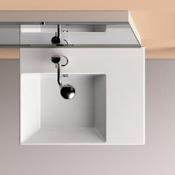 Catalano Comfort Раковина подвесная 60x47x16h см, с переливом, покр. Cataglaze, цвет: белый глянц. 160SVPUP00