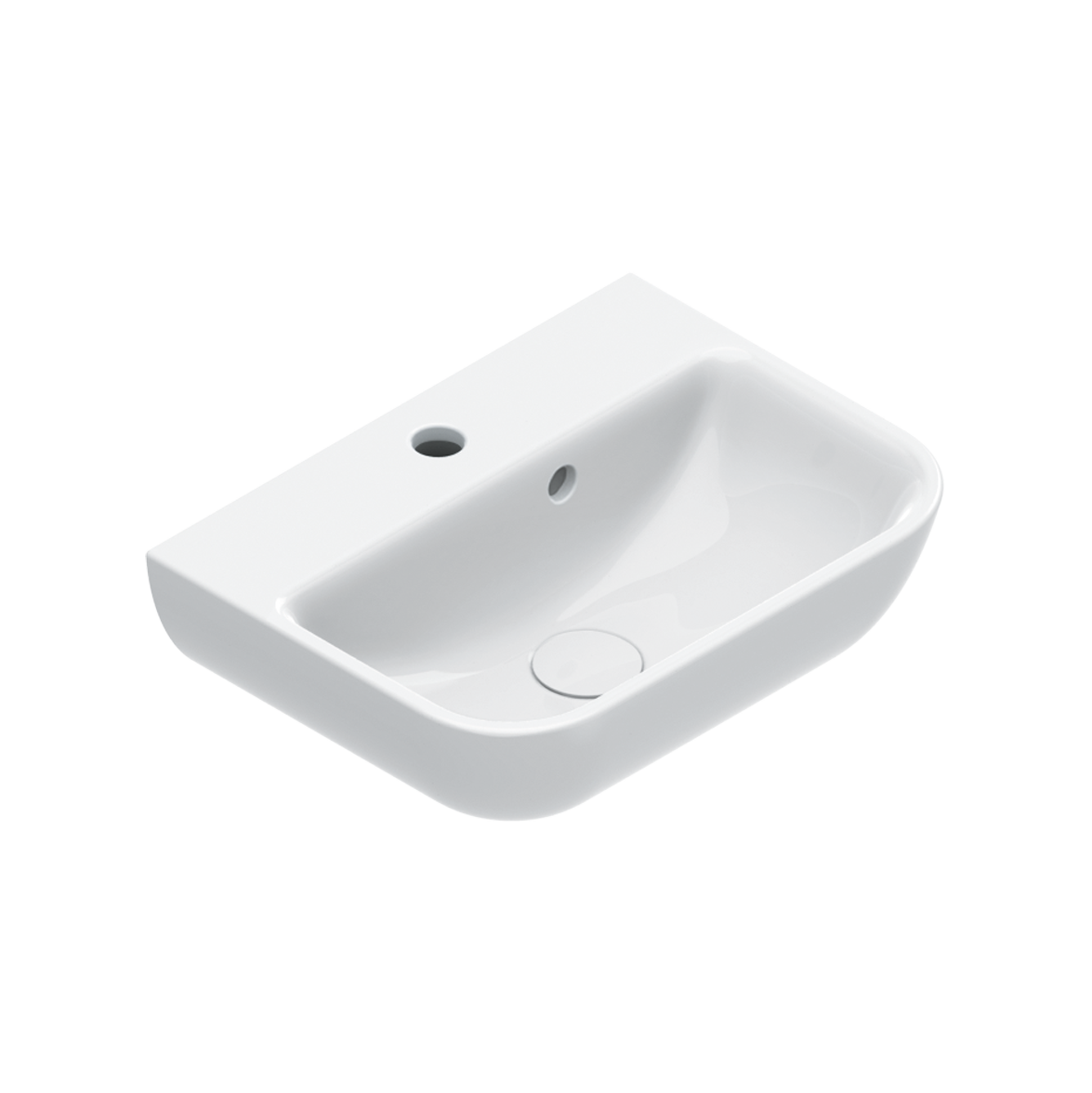 Catalano Comfort Раковина подвесная 45x34x16h см, 1 отв., с переливом, Cataglaze, цвет: белый глянц. 0720451001