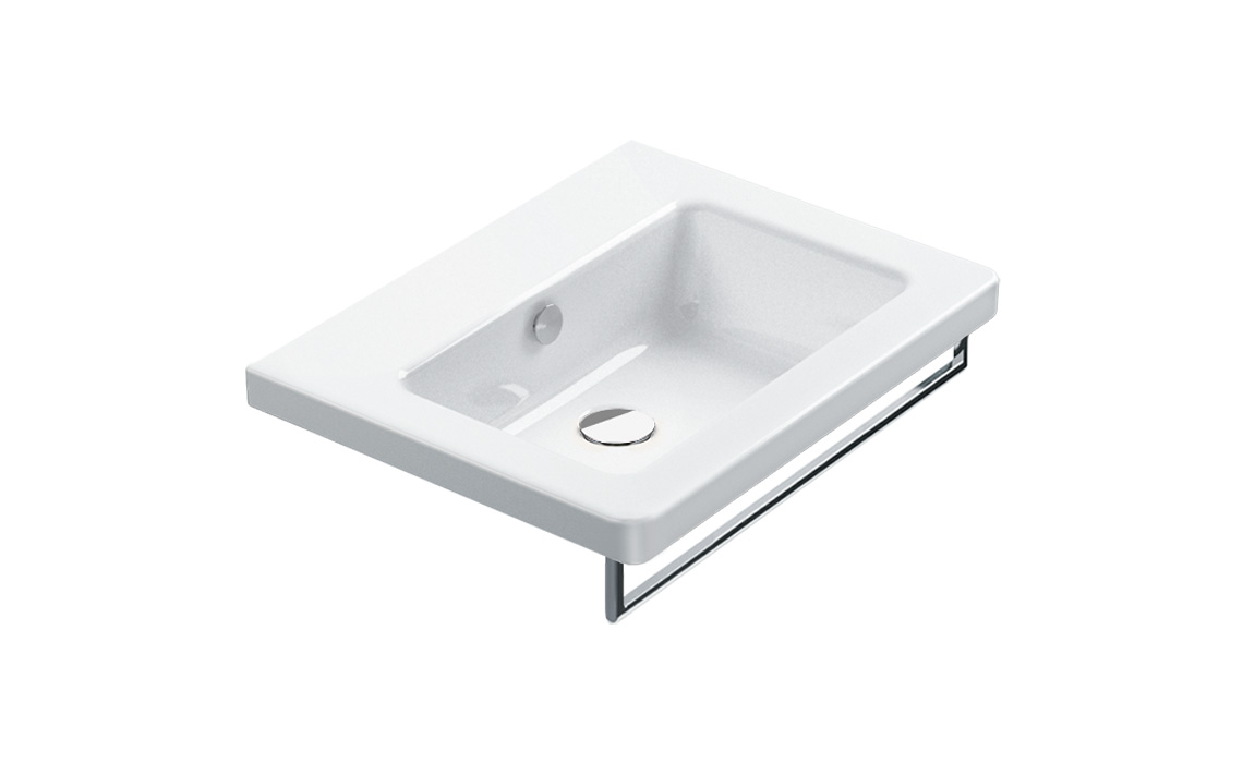 Catalano Comfort Раковина подвесная 62x48x18,5h см, с переливом, покр. Cataglaze, цвет: белый глянц. 162LI00