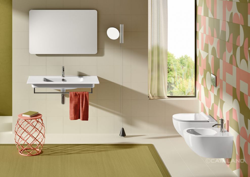 Catalano Comfort Раковина подвесная 100x50x18h см, с переливом, покр. Cataglaze, цвет: белый глянц. 0721010001