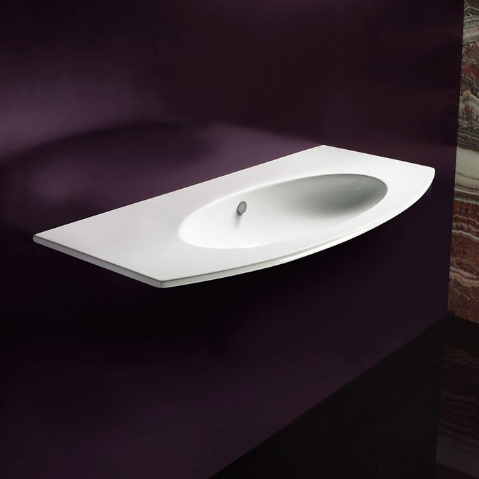 Catalano Comfort Раковина подвесная 102x51x19h см, 1 отв, с переливом, Cataglaze, цвет: белый глянц. 1102VL00