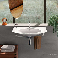 Catalano Comfort Раковина подвесная 82x49x18h см, с переливом, покр. Cataglaze, цвет: белый глянц. 182VL00