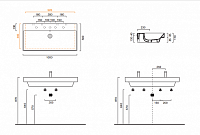 Catalano Comfort Раковина подвесная 100x50x17h см, с переливом, покр. Cataglaze, цвет: белый глянц. 0121000001