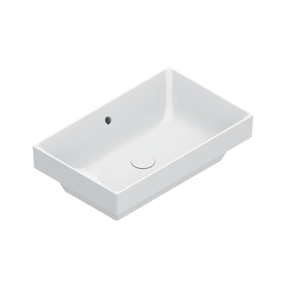 Catalano Zero Раковина встраиваемая сверху 60x37 см, с переливом, покр Cataglaze, цвет: белый глянц. 0124600001