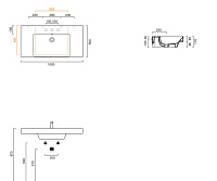 Catalano Zero Раковина подвесная 100x50x17h см, с переливом, покр. Cataglaze, цвет: белый глянц. 0121010001
