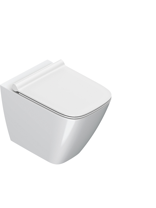 Catalano Green Унитаз напольный безободковый 37x55 см, смыв торнадо, Cataglaze, цвет: белый глянц. 0412350001