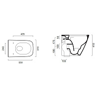 Catalano Green Унитаз напольный безободковый 37x55 см, смыв торнадо, Cataglaze, цвет: белый глянц. 0412350001