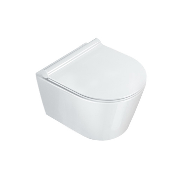 Catalano Zero Унитаз подвесной безободковый 35x46 см, смыв торнадо, Cataglaze, цвет: белый глянцевый 0111460001