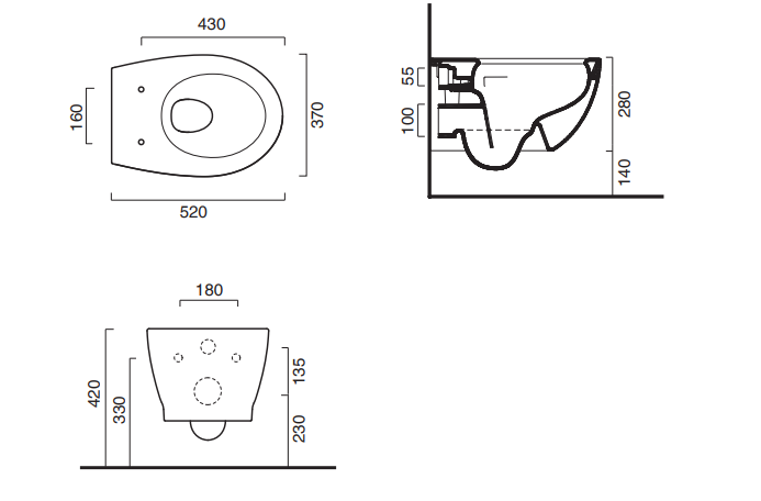 Catalano Italy Унитаз подвесной безободковый 37x52 см, смыв торнадо, Cataglaze, цвет: белый глянц. 0711520001