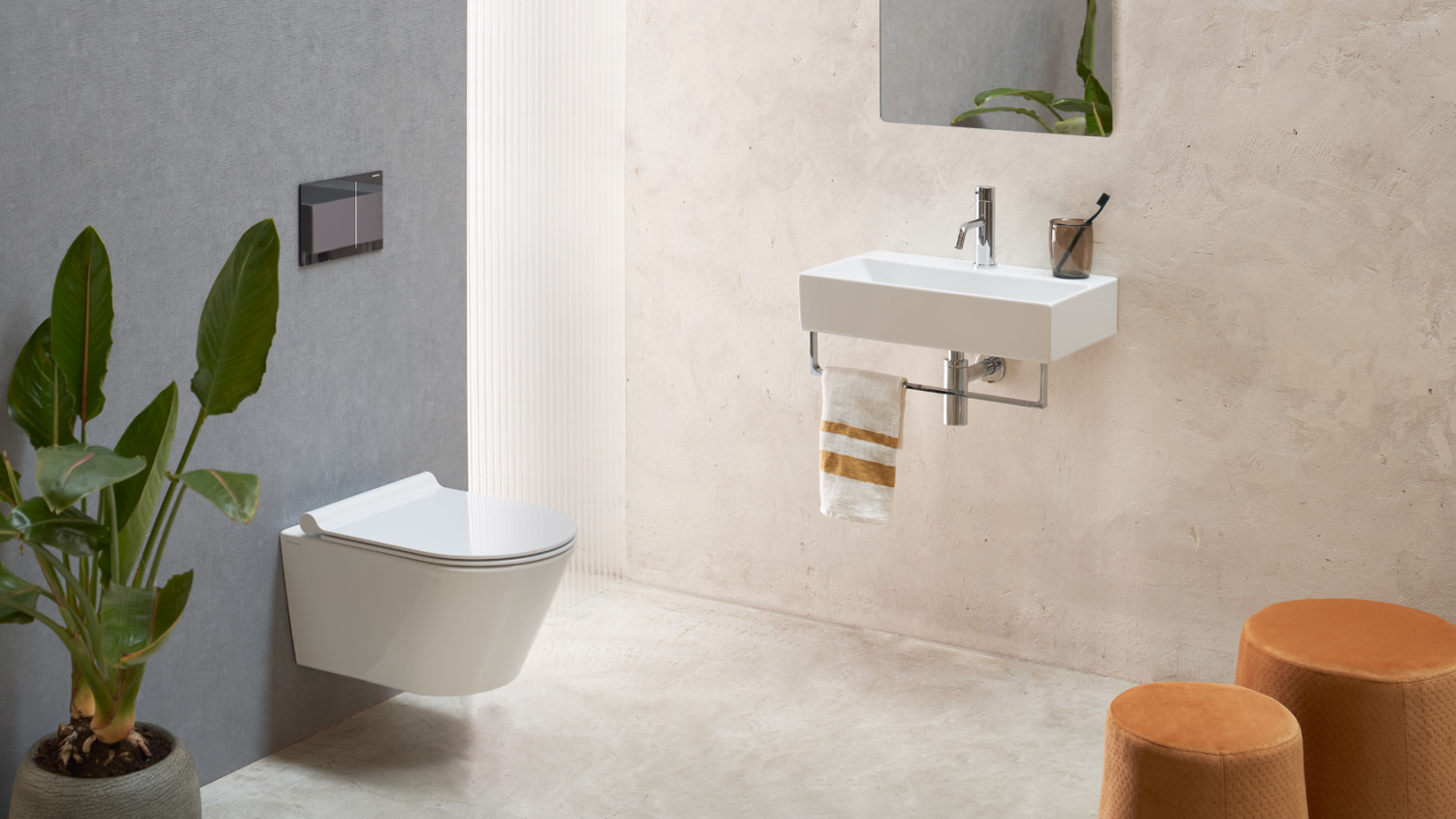 Catalano Comfort Раковина подвесная 55x35x12h см, без перелива, покр. Cataglaze, цвет: белый глянц. 0220550001