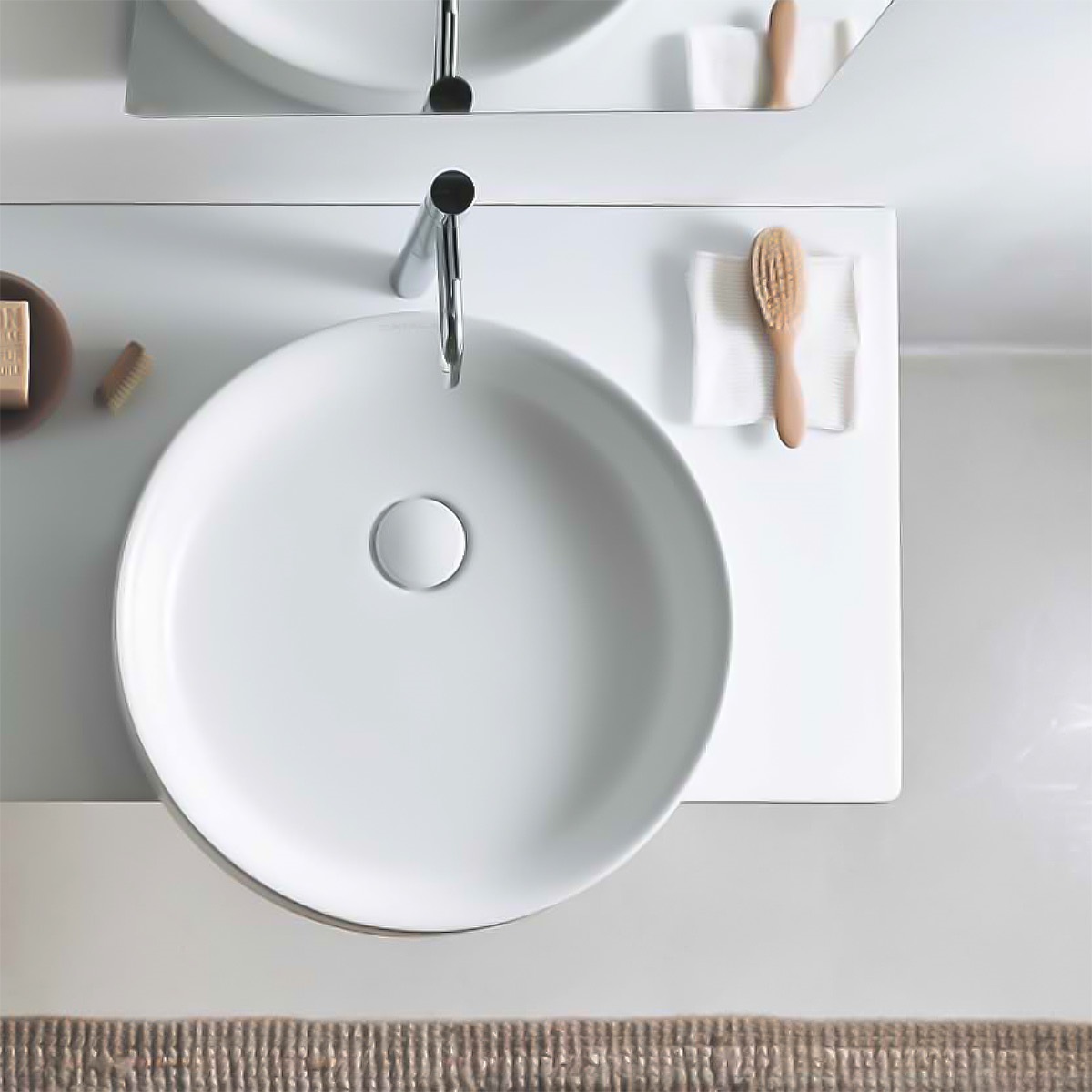 Catalano Zero Раковина чаша d50x9,5h см, без перелива, цвет: белый глянцевый 150THZ00