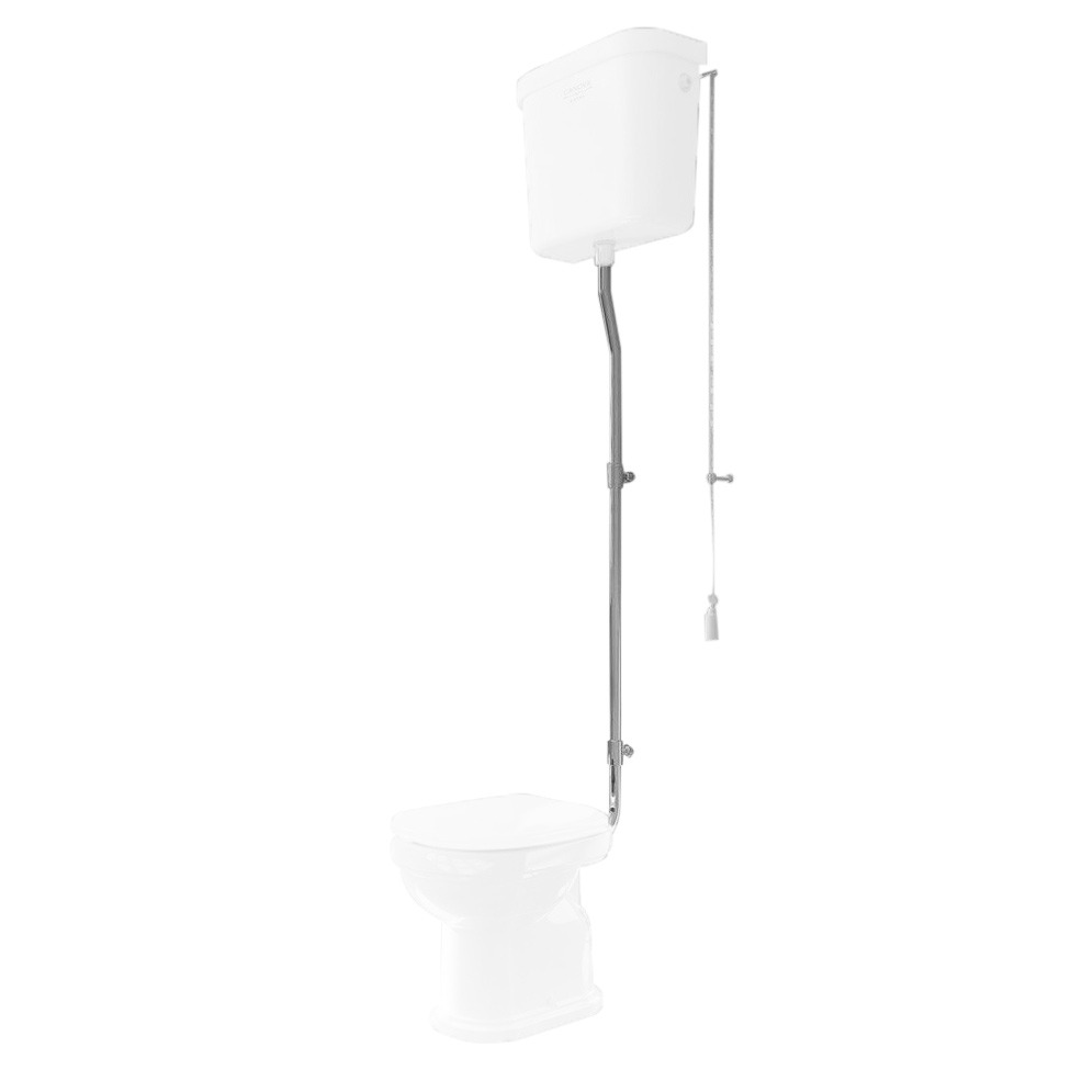 Catalano Canova Royal Механизм слива для унитаза с трубой для высокого бачка, цвет: хром 5KCACV00