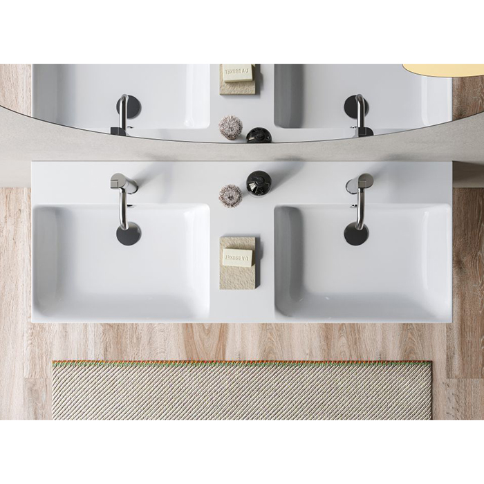 Catalano Comfort Раковина подвесная 120x47x15,5h см, с переливом, покр Cataglaze, цвет: белый глянц. 0221220001