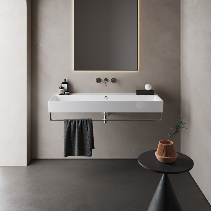 Catalano Comfort Раковина подвесная 120x47x15,5h см, с переливом, покр Cataglaze, цвет: белый глянц. 0221200001