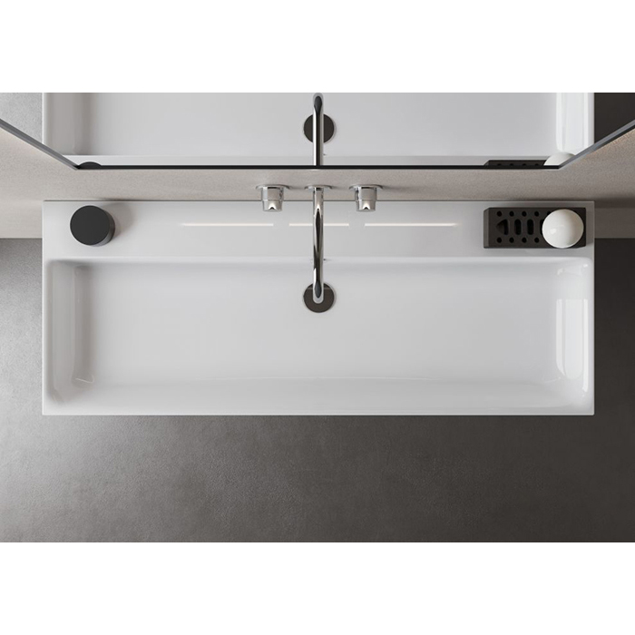 Catalano Comfort Раковина подвесная 120x47x15,5h см, с переливом, покр Cataglaze, цвет: белый глянц. 0221200001