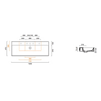 Catalano Comfort Раковина подвесная 120x47x15,5h см, с переливом, покр Cataglaze, цвет: белый глянц. 0221200001