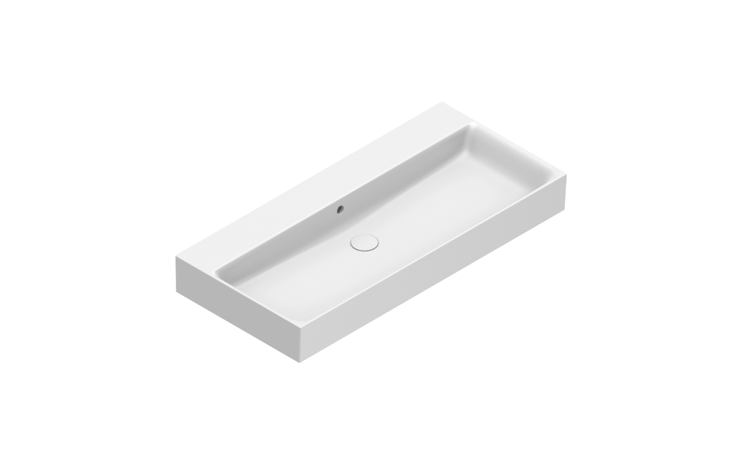 Catalano Comfort Раковина подвесная 100x47x15,5h см, с переливом, покр Cataglaze, цвет: белый глянц. 0221000001