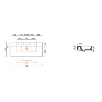 Catalano Comfort Раковина подвесная 100x47x15,5h см, с переливом, покр Cataglaze, цвет: белый глянц. 0221000001