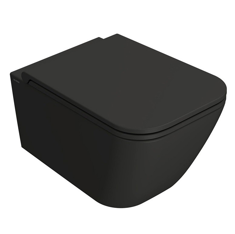 Globo Stone Унитаз подвесной безободковый, с креплением, 36x52 см, цвет: smoke матовый STS05SK