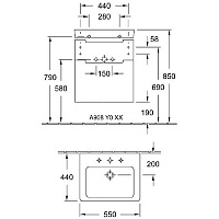 Villeroy & Boch Pаковина, цвет: белый 7113F501