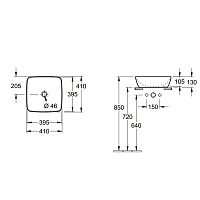 Villeroy & Boch Artis Раковина 41x41x13 см, накладная, цвет: Indian Summer 417841BCW9