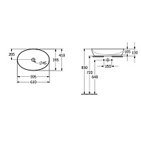 Villeroy & Boch Artis Раковина 61x41x13 см, накладная, цвет: Rust 419861BCW8