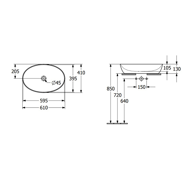 Villeroy & Boch Artis Раковина 61x41x13 см, накладная, цвет: Indian Summer 419861BCW9