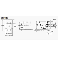 Villeroy & Boch Architectura Унитаз напольный, 37х54 см, цвет: белый 5690R001
