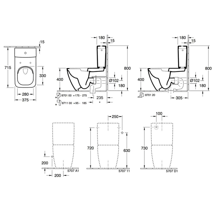 Villeroy & Boch Venticello Сливной бачок, цвет: белый 570711R1