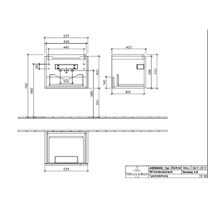 Villeroy & Boch Pаковина, цвет: белый 7113F5R1