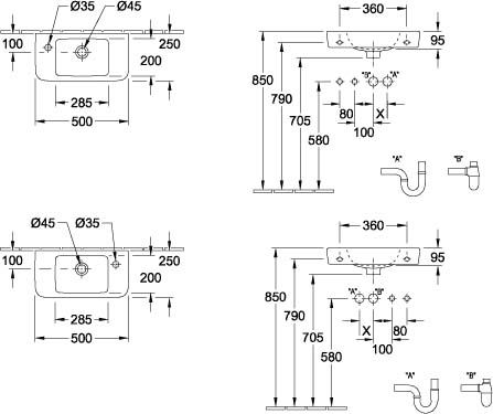 Villeroy & Boch O'Novo Раковина 50х25 см, цвет: белый альпин 4342R501