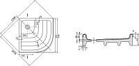 Ravak Ronda Поддон для душа под облицовку 91x91x18,5h см, цвет: белый A207001320