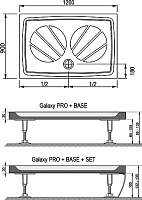 Ravak Gigant Pro Поддон для душа 120x90x3h см, цвет: белый XA03G701010