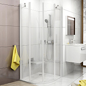 Ravak CSKK4 Chrome Душевой уголок 80x195h см, прозрачное стекло 6 мм, цвет: белый 3Q140100Z1