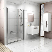 Ravak CSD2-120 Chrome Душевая дверь в нишу 120,5x195h см распашная, прозр. стекло 6 мм, цвет: сатин 0QVGCU00Z1