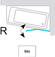 Ravak 10° 10CVS2 R Шторка на ванну правая, прозрачное стекло 99x150h см, цвет: хром 7QRA0103Z1