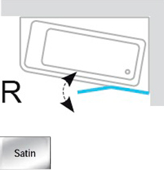 Ravak 10° 10CVS2 R Шторка на ванну правая, прозрачное стекло 99x150h см, цвет: хром 7QRA0U03Z1