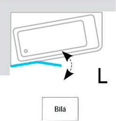 Ravak 10° 10CVS2 L Шторка на ванну левая, прозрачное стекло 99x150h см, цвет: хром 7QLA0103Z1