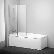 Ravak 10° 10CVS2 L Шторка на ванну левая, прозрачное стекло 99x150h см, цвет: хром 7QLA0U03Z1