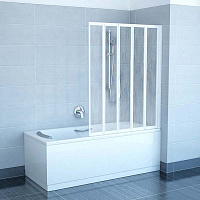 Ravak VS5 Шторка на ванну 113,5x133h см, рифленое стекло, цвет: белый 794E010041