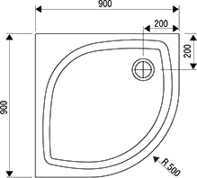 Ravak Elipso Pro Поддон для душа 90x90x3h см, цвет: белый XA237711010