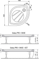 Ravak Elipso Pro Поддон для душа 100x100x3h см, цвет: белый XA23AA01010